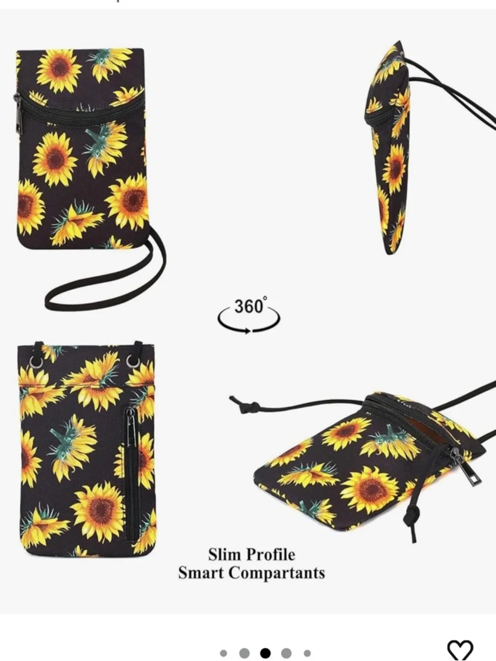 Small Crossbody Women Cell Phone Purse Wallet Bag With Shoulder Strap - Picture 6 of 7